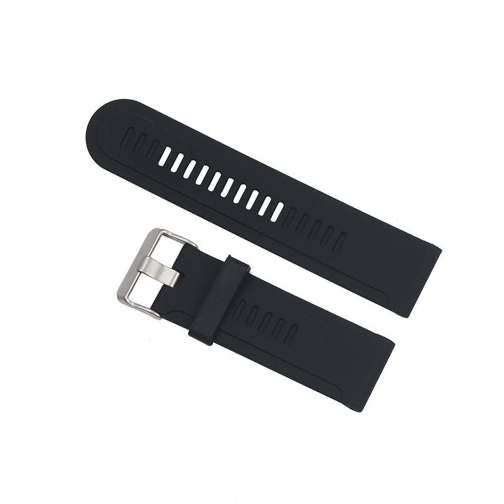 Soft Silicone Watchband for Garmin Fenix 3/Fenix 3 HR/Fenix 2 etc + Lugs Adapters + Tools - Black-2