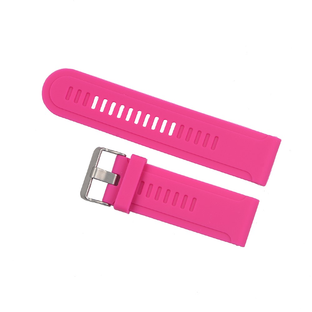 Soft Silicone Watch Strap for Garmin Fenix 3/Fenix 3 HR/Fenix 2 etc + Lugs Adapters + Tools - Rose-2