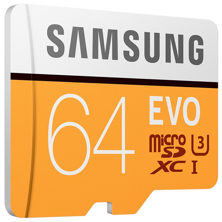 OEM SAMSUNG EVO 64GB de 100 mb/s TF Micro SD Tarjeta de Memoria Flash - Naranja-3