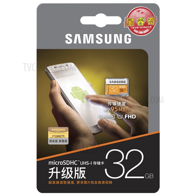 OEM SAMSUNG EVO 32GB 95mb / S Microsd TF Tarjeta De Memoria Flash - Naranja-5