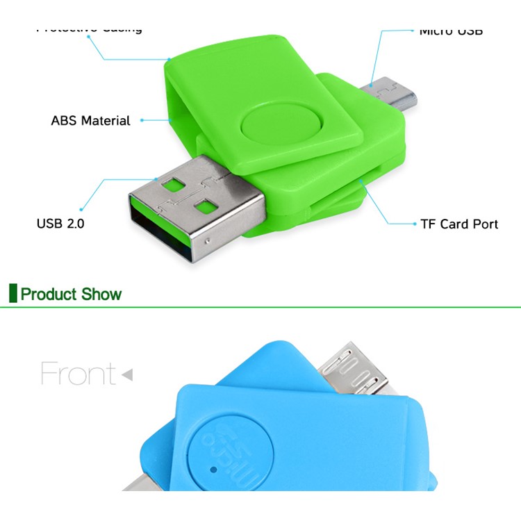 TF Card Reader OTG Adapter Micro USB OTG to USB Adapter for Smartphones & Tablets-6
