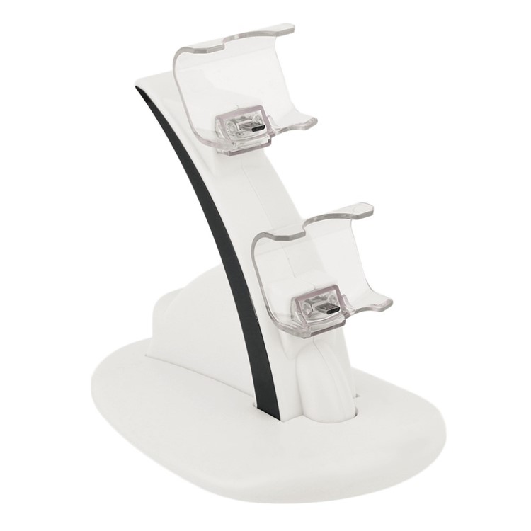 2 LED Micro USB Fast Charging Dock Station Stand Charger for PlayStation PS4 Controller - White-3