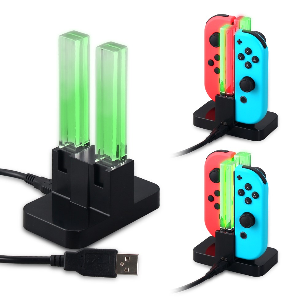 DOBE TNS-875 Four Charing Dock Charger Stand Para Nintendo Switch Joy-Con