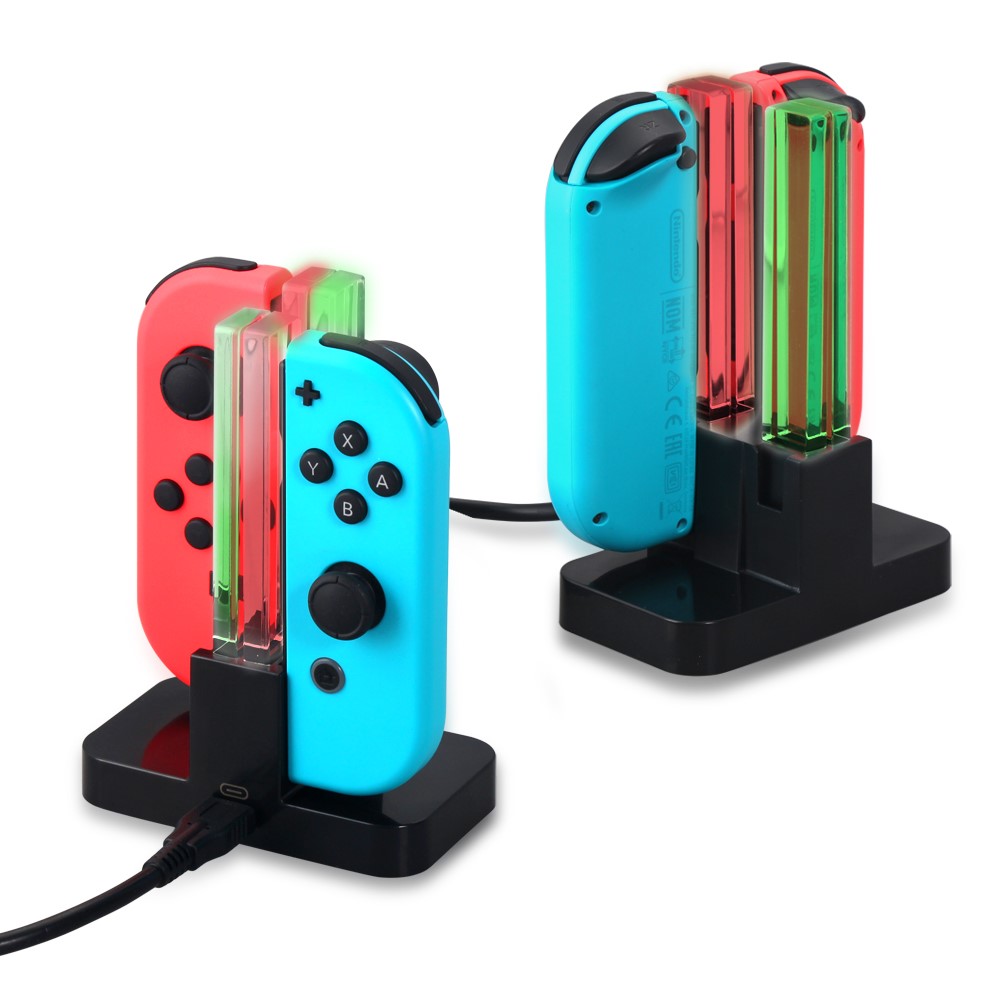 Dobe TNS-875 Четыре Зарядного Зарядного Зарядного Устройства Для Nintendo Switch Joy-Con