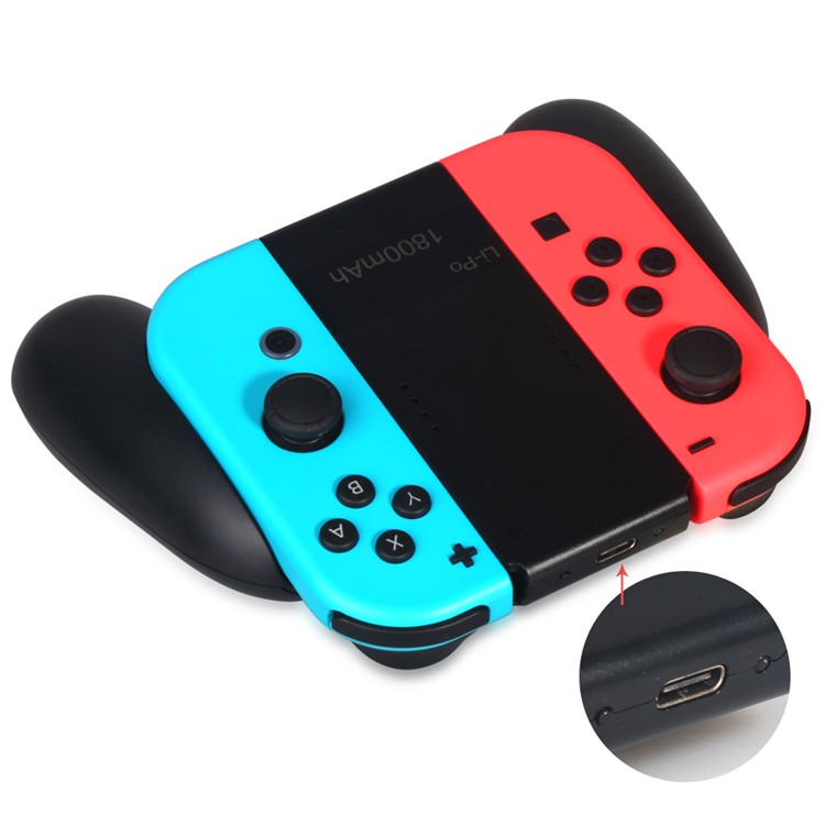 DOBE TNS-873 Grip Handle Charging Dock Station Li-Po 1800mAh Power Bank Portable Charger Chargeable Stand Holder for Nintendo Switch NS Joy-Con-12