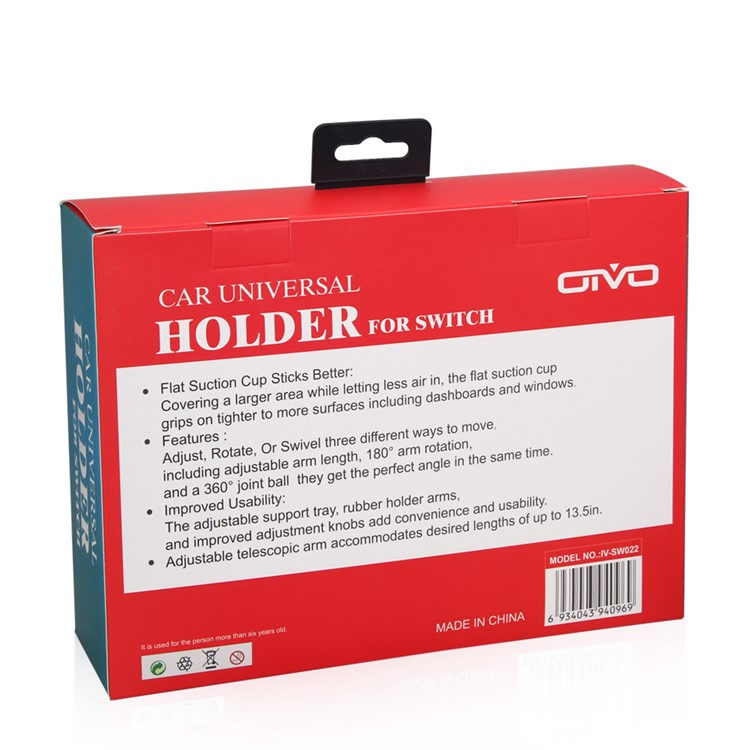 OIVO Universal Rotary Headrest Cradle Car Mount Holder for Nintendo Switch-4
