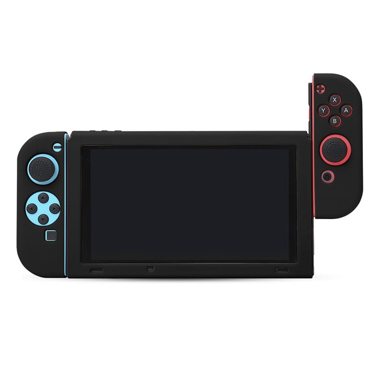 BUBM Soft Anti-slip Silicone Case Separate Bodies Case with Kickstand for Nintendo Switch - Black-10