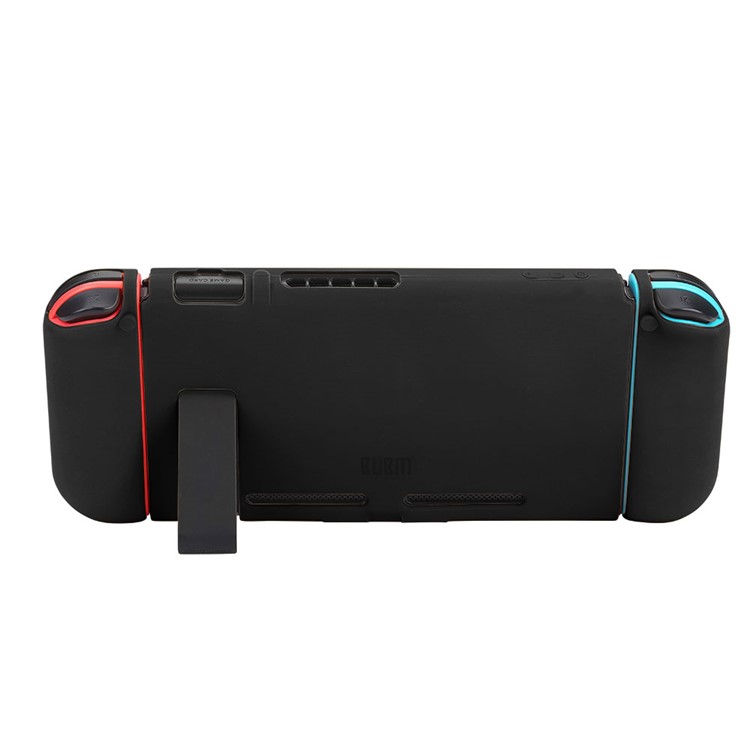 BUBM Soft Anti-slip Silicone Case Separate Bodies Case with Kickstand for Nintendo Switch - Black-6