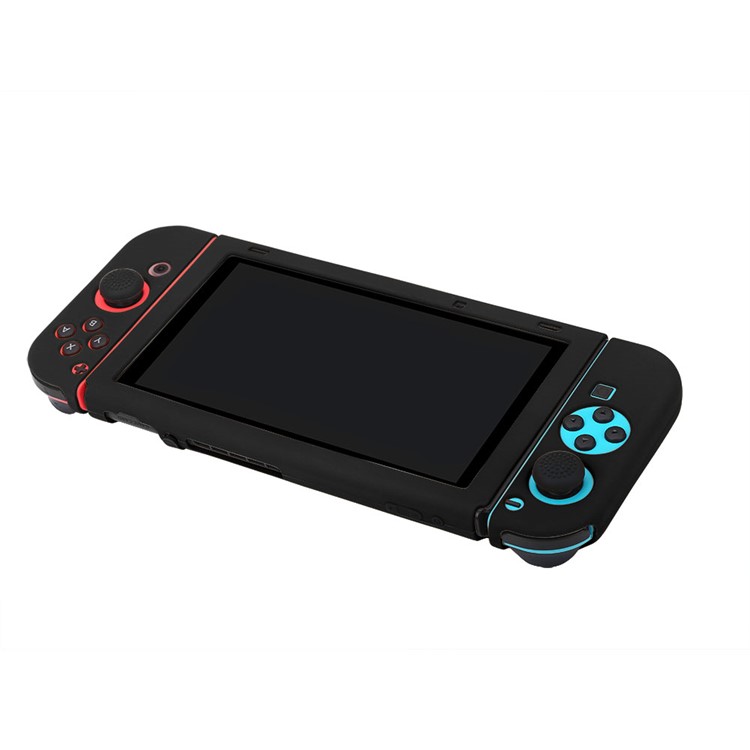 BUBM Soft Anti-slip Silicone Case Separate Bodies Case with Kickstand for Nintendo Switch - Black-8