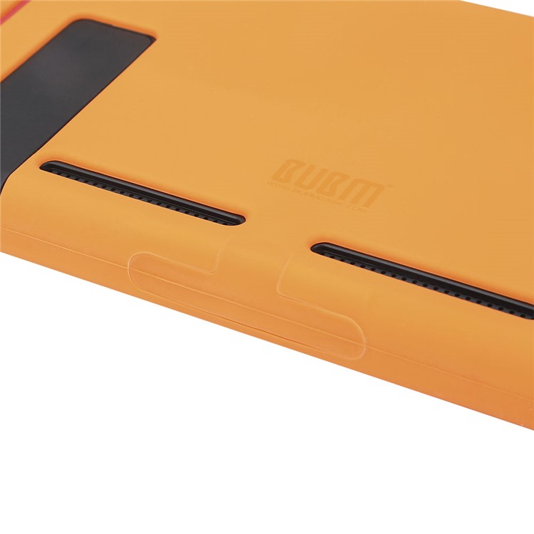 BUBM Soft Silicone Separate Bodies Case Anti-slip Protective Cover with Kickstand for Nintendo Switch - Orange-8