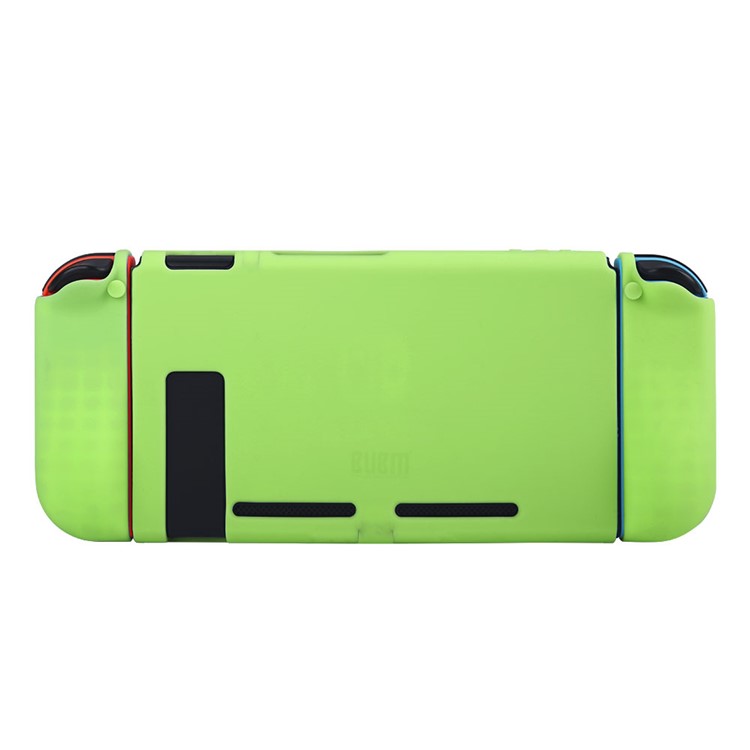 BUBM Soft Anti-slip Silicone Cover Separate Protective Case with Kickstand for Nintendo Switch - Green-4