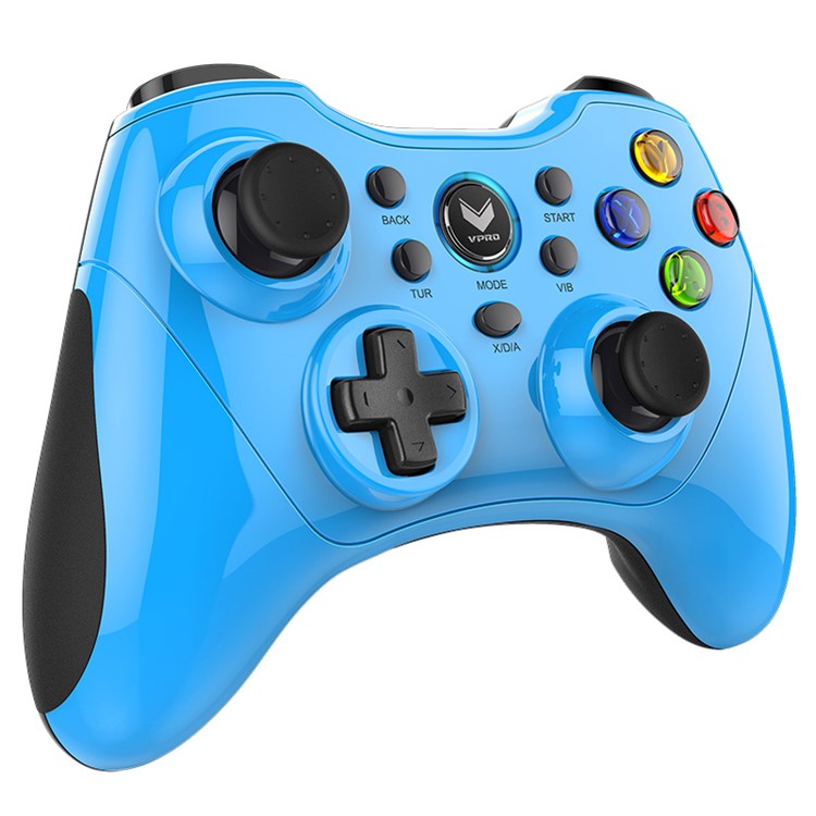 RAPOO V600S Portable 2.4G Wireless Game Controller Gaming Joystick Handle for PS3 PC Notebook - Blue-2