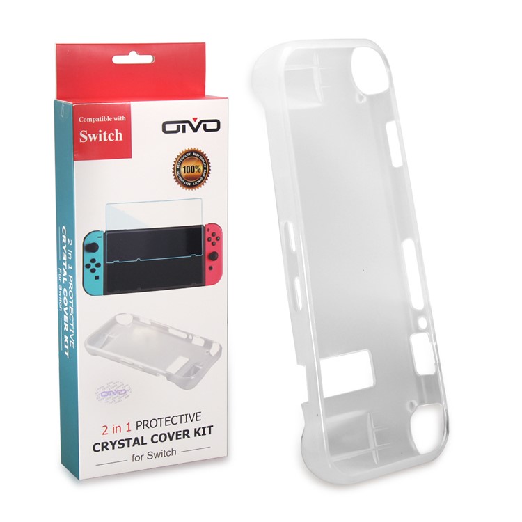 OIVO for Nintendo Switch 2-in-1 TPU+Silicone Case Protector Case - Transparent-8