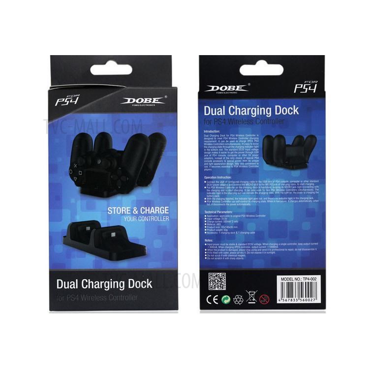 DOBE Dual Charging Dock Station for PS4 Wireless Controllers-6