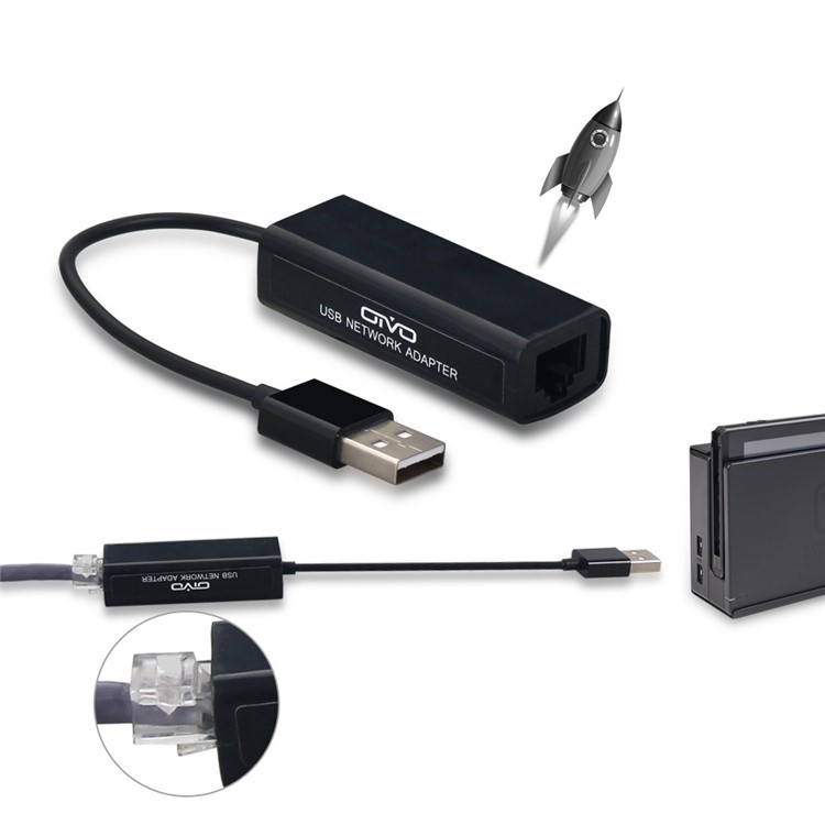 OIVO IV-SW035 USB 2.0 100Mbps Ethernet Network Adapter for Nintendo Switch Wii WiiU-3
