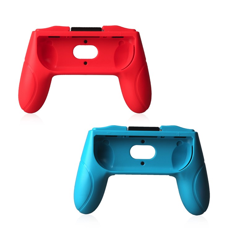 2PCS/Set Game Controller Direction Manipulate ABS Hand Grips for Nintendo Switch Joy-Con - Red + Blue-2
