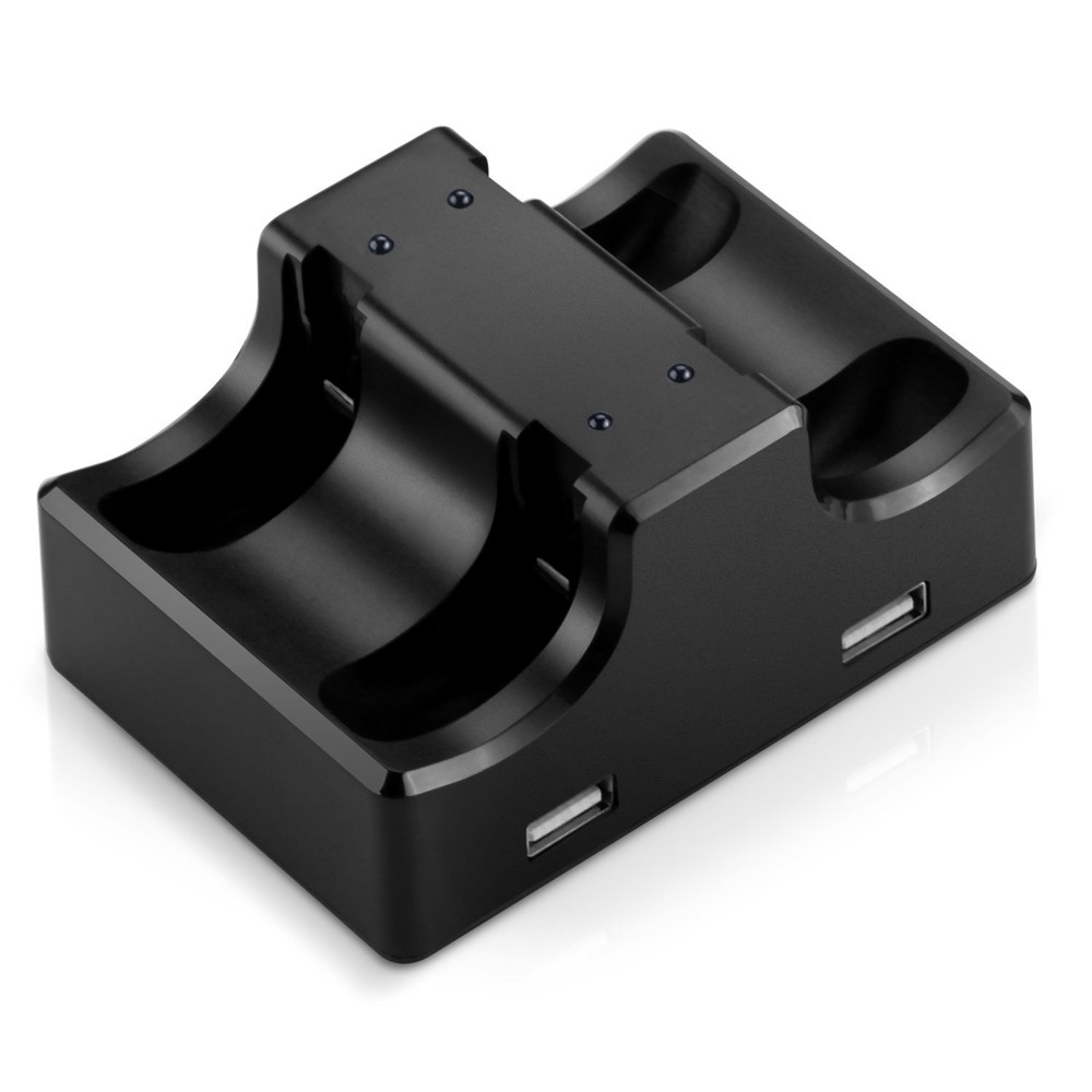 Estação De Carregamento Do Suporte Do Berço De Carregamento 4-em-1 Com 2 Portas USB Para O Joystick Da Chave De Nintendo Ou Smartphones-15