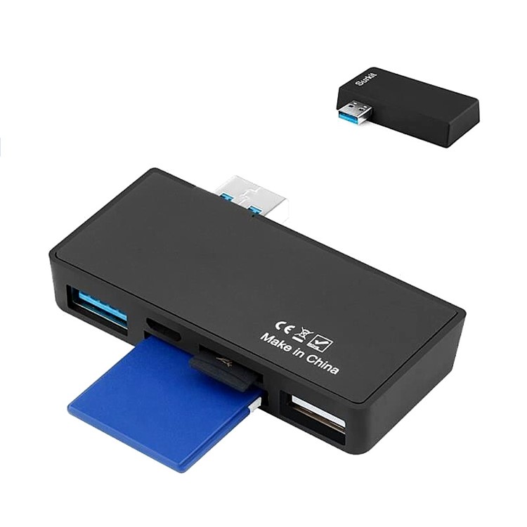 USB 3.0 HUB Adapter with SD/Micro SD Card Reader for Microsoft Surface Pro 3/4-1