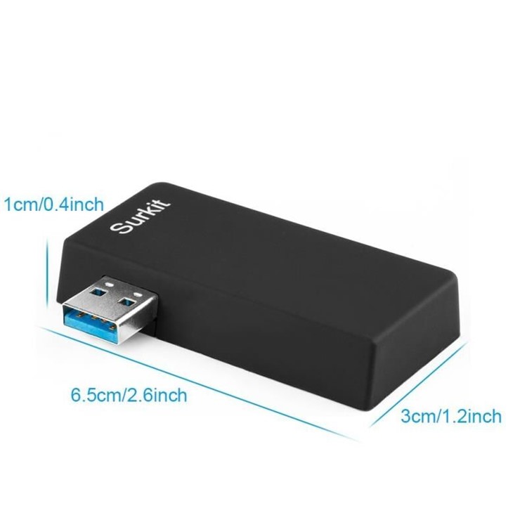USB 3.0 HUB Adapter with SD/Micro SD Card Reader for Microsoft Surface Pro 3/4-9