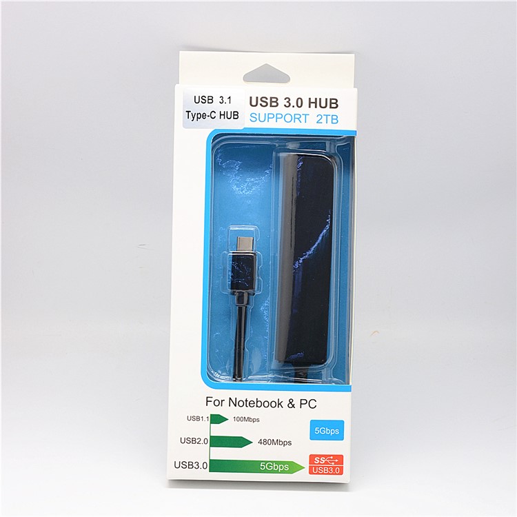 USB 3.1 Type-C Hub Type-C to 4-Port USB 3.0 High Speed Hub-7