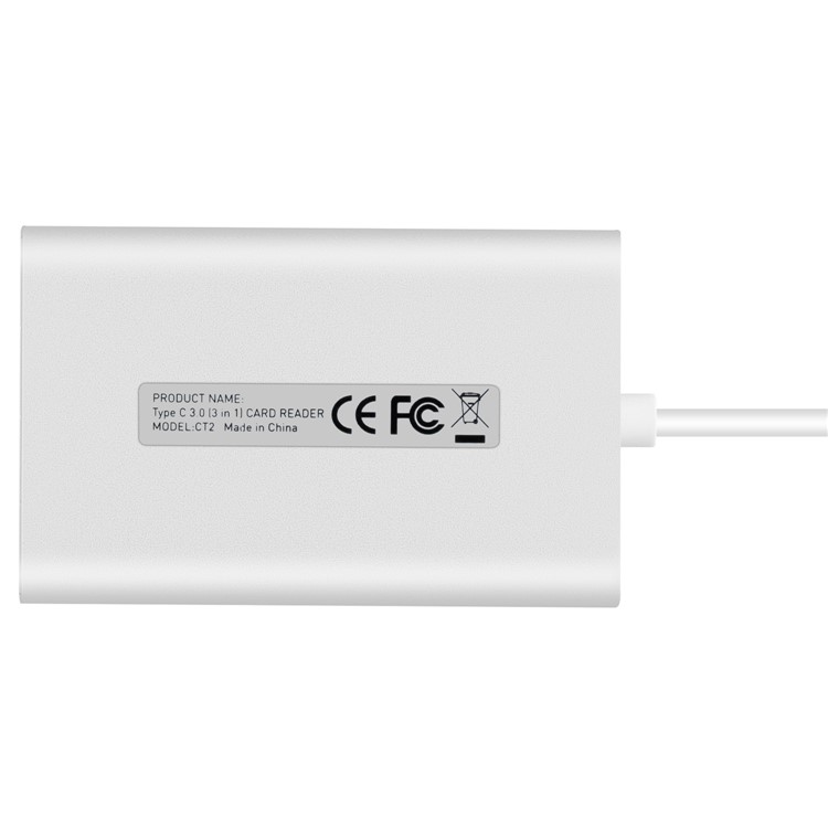 MOMAX ONE LINK Aluminum 3-in-1 Type-C to TF/SD/CF Card Reader Ports Adapter Hub - Silver-5