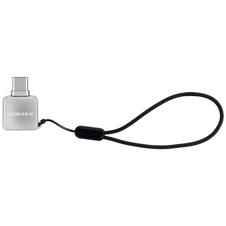 MOMAX Mini-tipo C Porta Micro SD / TF Adaptador De Leitor De Cartão Para Samsung Huawei Xiaomi Etc - Prata-10
