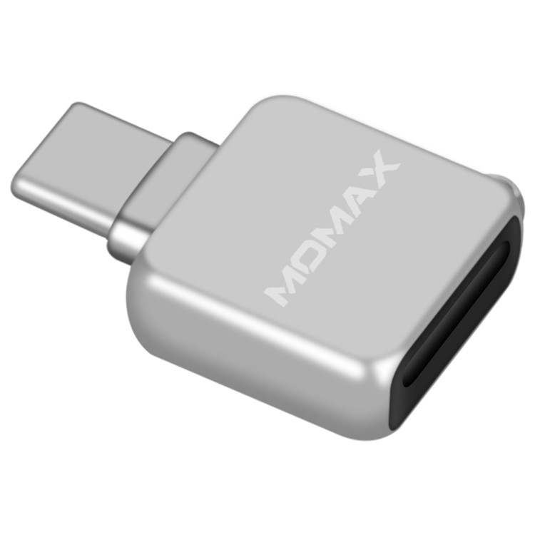 MOMAX Mini-tipo C Porta Micro SD / TF Adaptador De Leitor De Cartão Para Samsung Huawei Xiaomi Etc - Prata-5