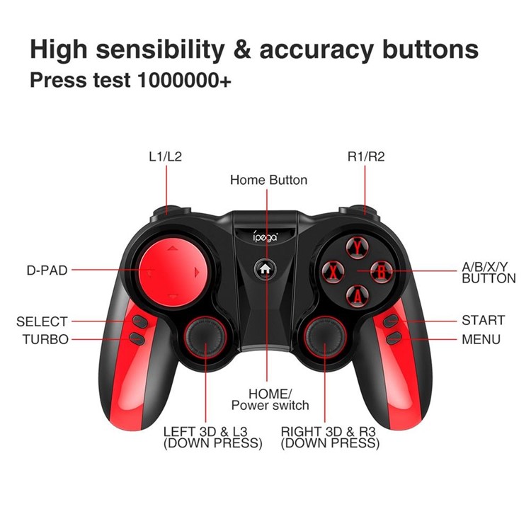 IPEGA PG-9089 Pirates Wireless Bluetooth 3.0 Gamepad Joysticks for PUBG Games-9