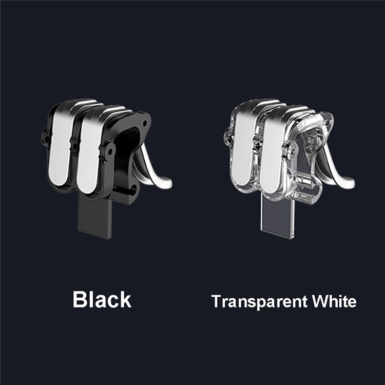 W6 Four Buttons Quick Shooting Professional Game Controllers Assist for STG FPS TPS Games - Silver-5