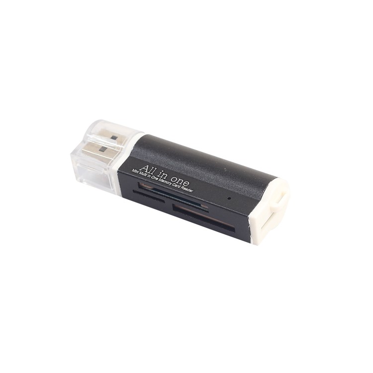 All-in-1 USB 2.0 Memory Card Reader for Micro MS (m2), MS Duo/MS PRO Duo, SD/MMC/SDHC/DC, Micro SD/T-Flash - Black-2
