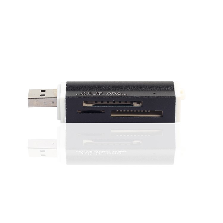 All-in-1 USB 2.0 Memory Card Reader for Micro MS (m2), MS Duo/MS PRO Duo, SD/MMC/SDHC/DC, Micro SD/T-Flash - Black-4