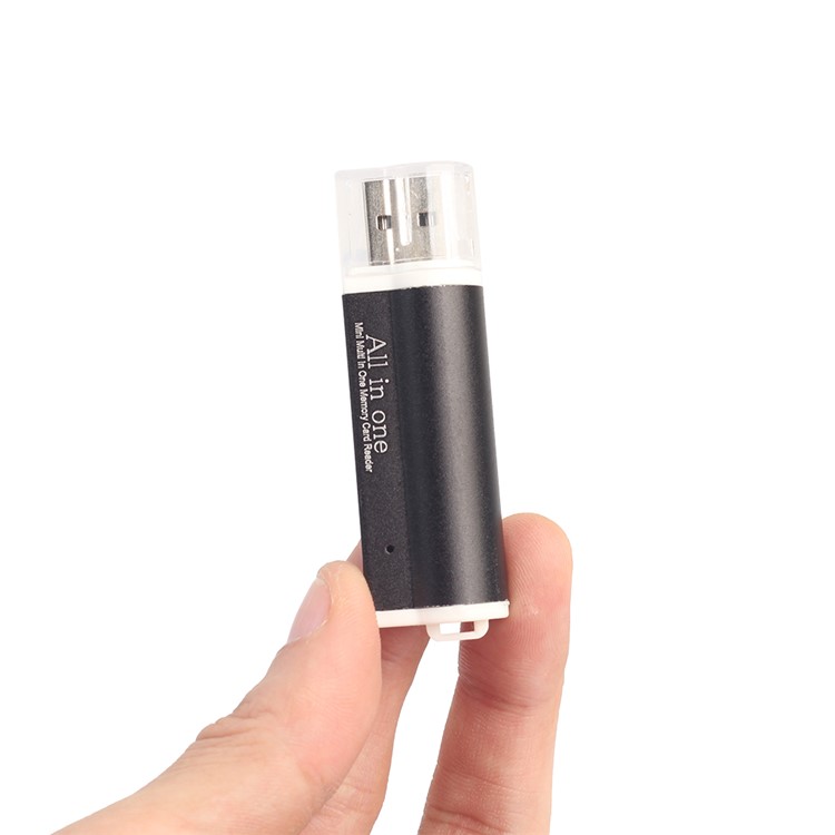All-in-1 USB 2.0 Memory Card Reader for Micro MS (m2), MS Duo/MS PRO Duo, SD/MMC/SDHC/DC, Micro SD/T-Flash - Black-6