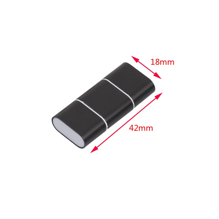Mini 2-in-1 USB 2.0 + USB Type-C TF/SD Card Reader Support OTG - Black-4
