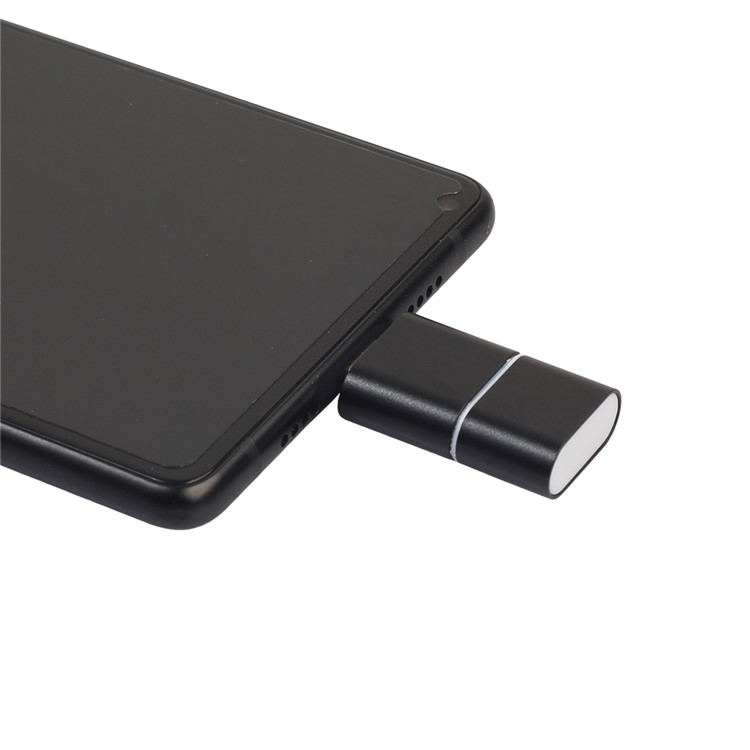 Mini 2-in-1 USB 2.0 + USB Type-C TF/SD Card Reader Support OTG - Black-6