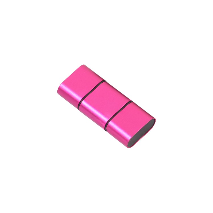 2-in-1 USB Type-C + USB 2.0 TF/SD Card Reader Support OTG - Rose-2