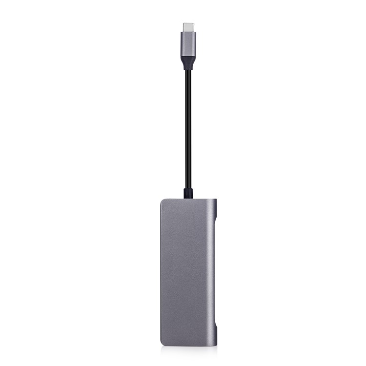 USB Type-C Multi-port Hub with HDMI Output + SD/TF Card Reader + 2 USB 3.0 Ports + 60W Type-C Power Delivery + RJ45 Gigabit Ethernet Adapter-4