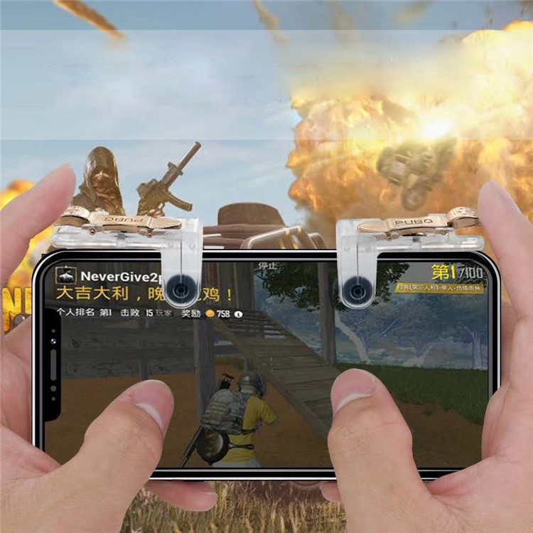 One Pair M5 Quick Metal Shooting Buttons PUBG Phone Game Controllers Assist Tools for STG FPS TPS-2