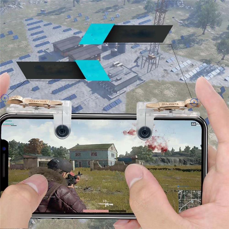 One Pair M5 Quick Metal Shooting Buttons PUBG Phone Game Controllers Assist Tools for STG FPS TPS-4