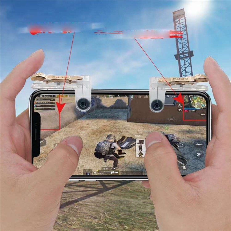 One Pair M5 Quick Metal Shooting Buttons PUBG Phone Game Controllers Assist Tools for STG FPS TPS-5