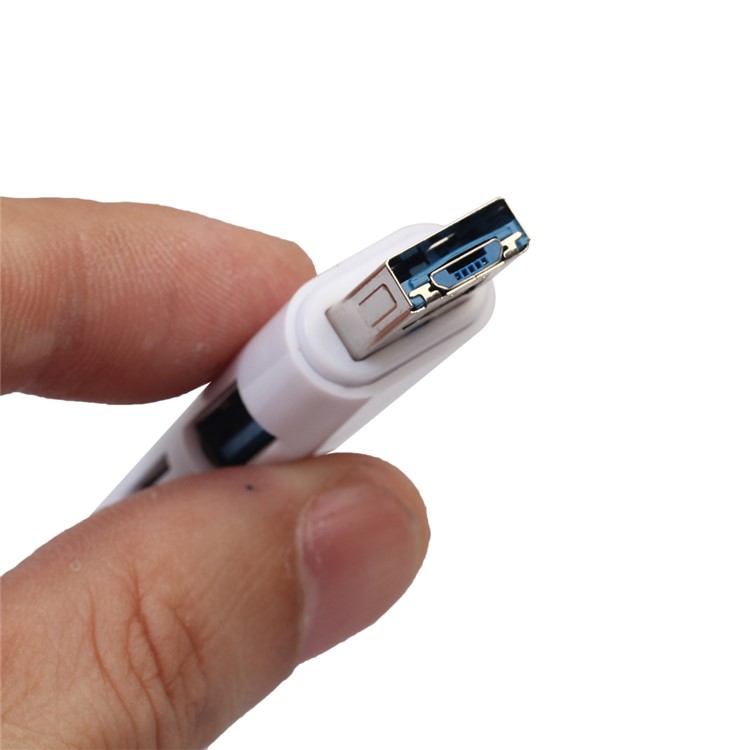 High Speed USB 3.1 Card Reader SD TF Micro SD Card Reader Type-C USB-C Micro USB Memory OTG Card Reader - White-4