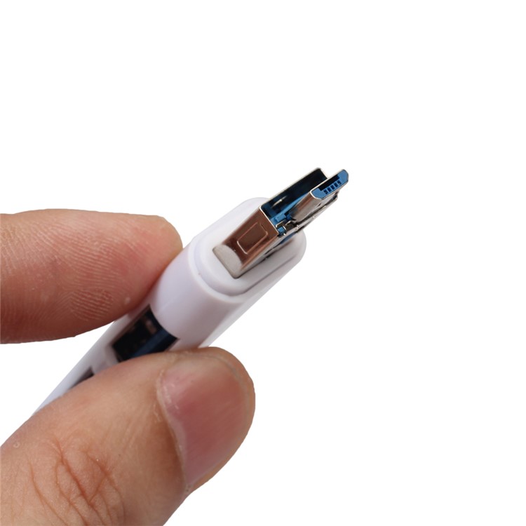 High Speed USB 3.1 Card Reader SD TF Micro SD Card Reader Type-C USB-C Micro USB Memory OTG Card Reader - White-5