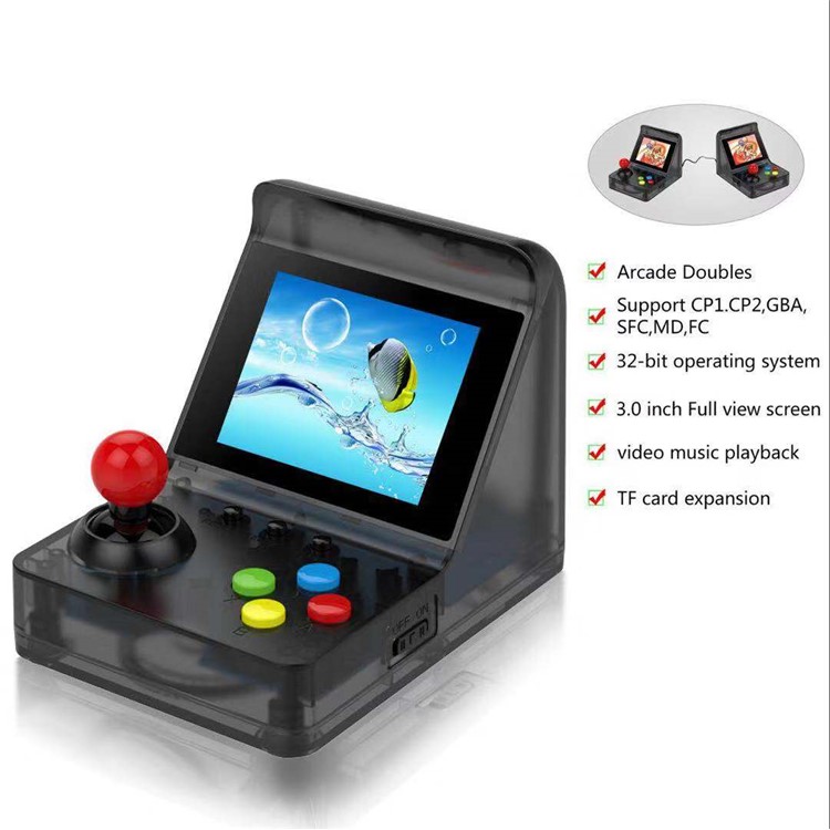 A7 Arcade Retro Console De Videogame 520 Jogos Embutidos 3 Polegada Screen Game Player Suporte TF Cartão - Preto-6