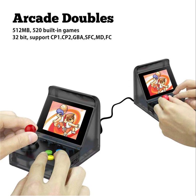 A7 Arcade Retro Console De Videogame 520 Jogos Embutidos 3 Polegada Screen Game Player Suporte TF Cartão - Preto-8
