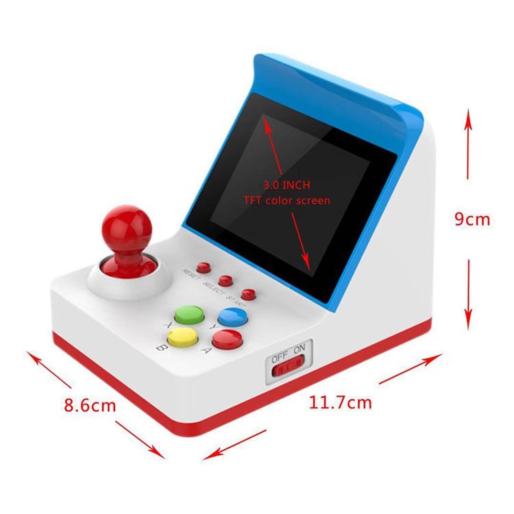 A6 Hand-Held Gaming Handle Game Console Children Nostalgic Players 360 Built-in Games 3.0 inch Screen-3