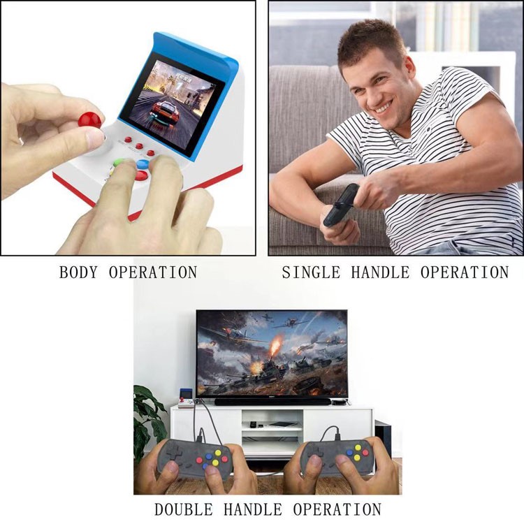 A6 Hand-Held Gaming Handle Game Console Children Nostalgic Players 360 Built-in Games 3.0 inch Screen-8