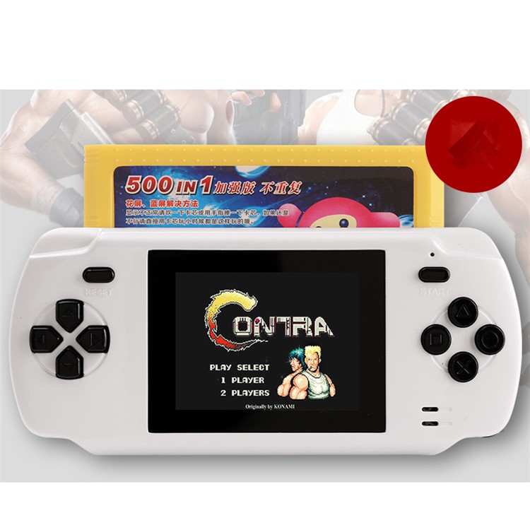 S600 Handheld Video Game Console With 68 Classic Games and 2.4-Inch Display Support for Connecting TV - White-10