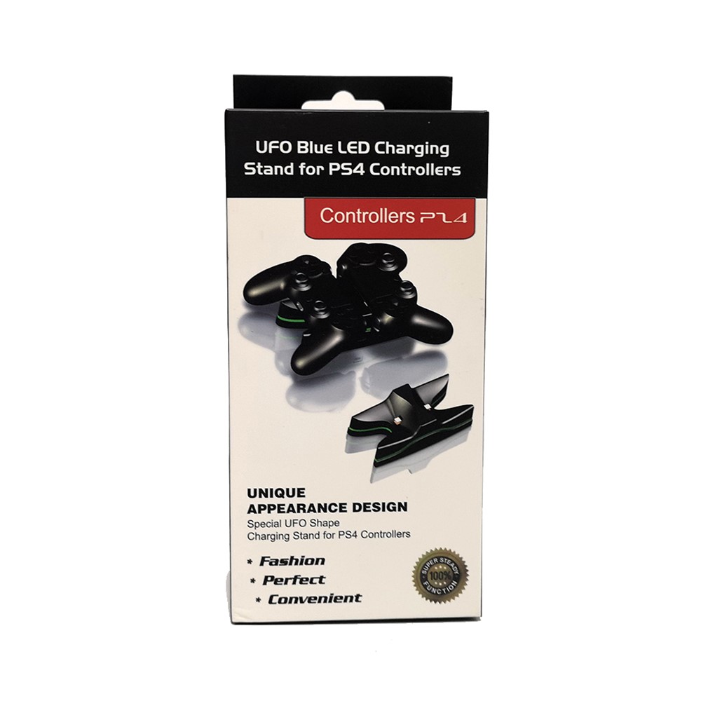 PS4 LED De Luz Controlada Estação De Carregador Duplo USB LED Carregamento Stand Doca - Preto-14