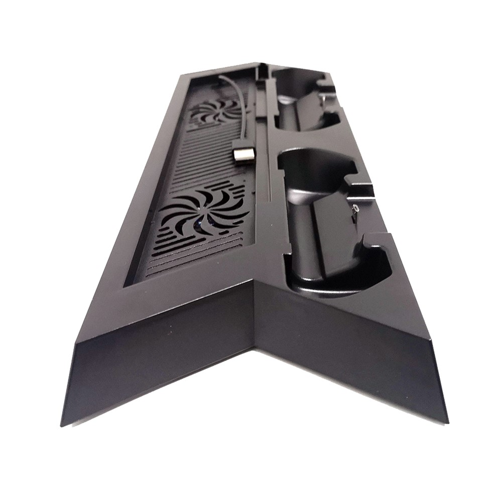 Multi-functional Console Stand with Vent Fans & Dual Controller Charging Slots for PS4-4