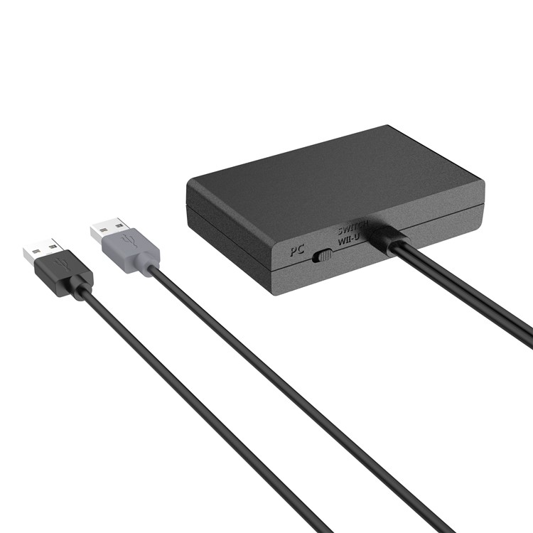 IPEGA XB-018 NGC Converter GC to WiiU/PC/SWITCH GC Adapter to WIIU Converter with PC Function - Black-2