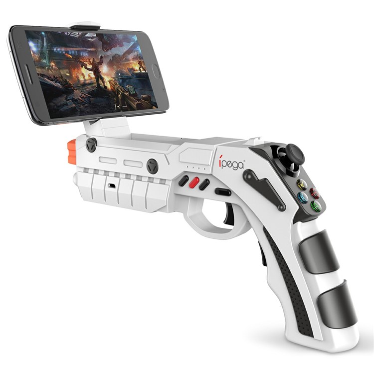 IPEGA PG-9082 Controle Para Celular Arma Gun Controller AR Mobile Gaming for Smart Phone Bluetooth Controller for Android Phone - White-1